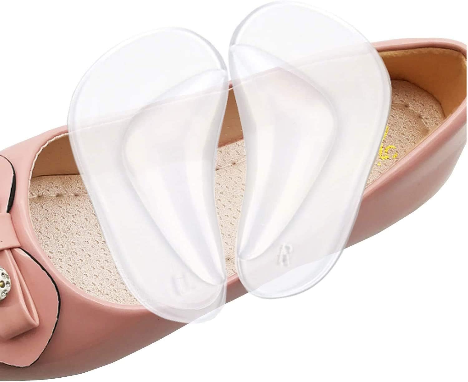 Gel Arch Support Cushions for Men & Women, Shoe Insoles for Flat Feet, Reusable Arch Inserts for Plantar Fasciitis, Adhesive Arch Pad for Relieve Pressure and Feet Pain: Health & Personal Care