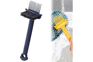 WUSAIRX 2-in-1 Hair Brush Cleaner Tool, Effortlessly Removes Hair & Dust from Combs, Mini Cleaning Rake with Pick & Bristles for Home and Salon Use (Blue)