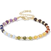 GolbalJew Tiny Crystal Beads Bracelet Colorful Natural Stone Adjustable Link Bracelet for Women Trendy Jewelry Gift
