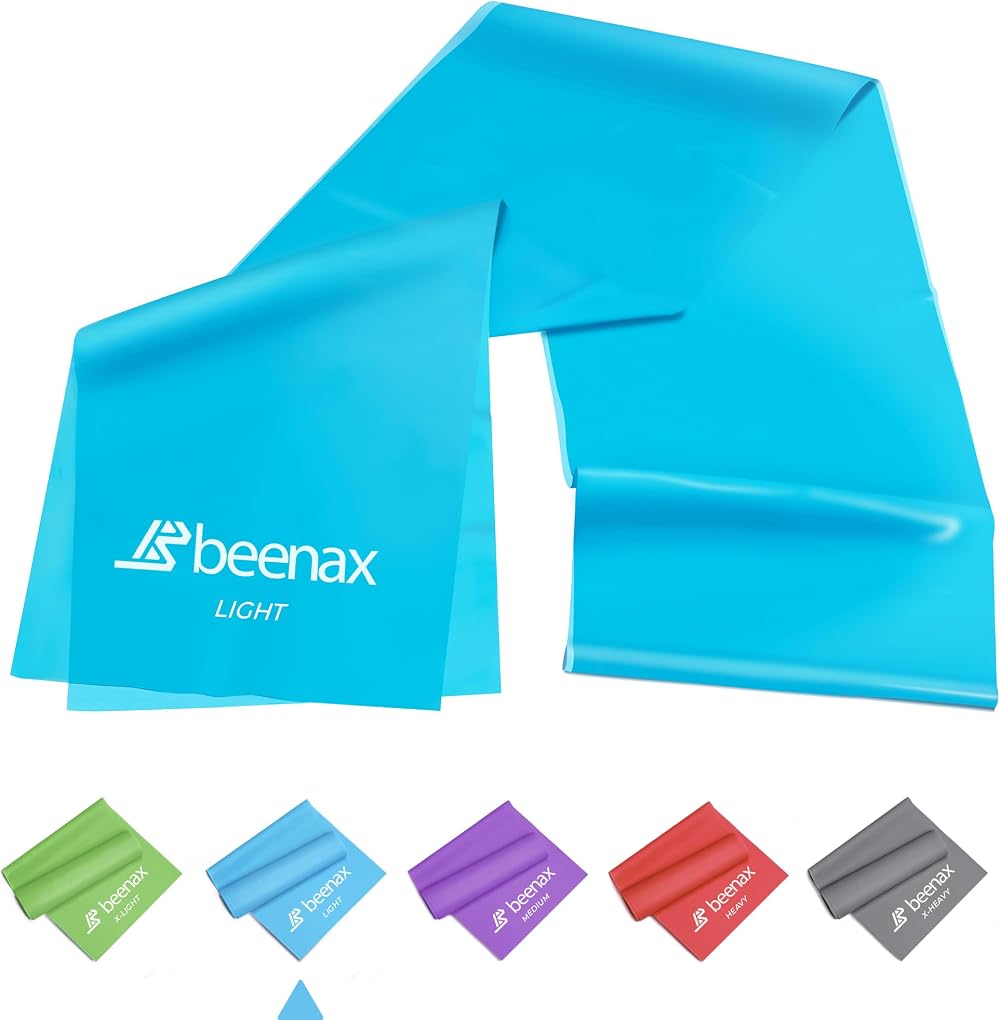 Beenax Resistance Band Light 0.35mm 15lbs for Workout Pilates Yoga
