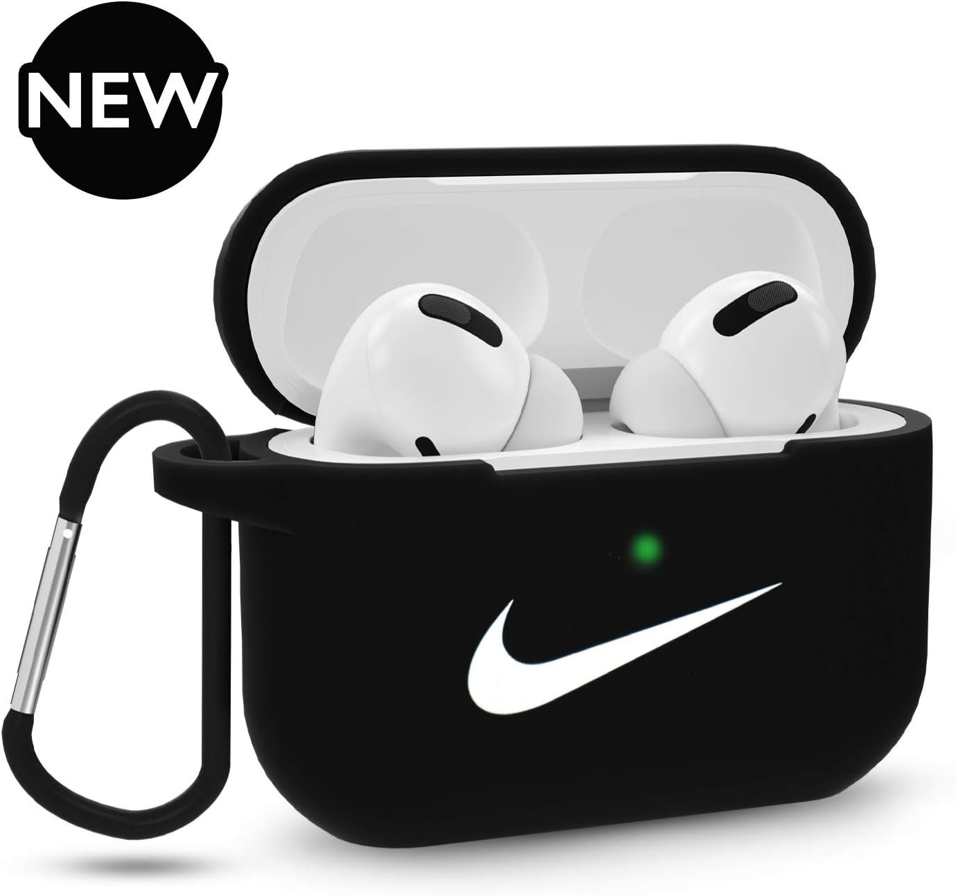Airpods Pro Case - AirPods Pro Case Cover Soft Silicone Skin Shockproof & Protective Upgrade Airpod Pro 3 Accessories for Apple Airpods Pro 2019 Charging Case (4th Gen) (Black)