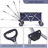 Ohuhu Folding Trolley Wagon 180kg Capacity Heavy Duty Camping Cart Blue view 4