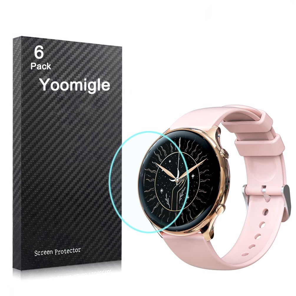 Yoomigle 6 Pack G37 1.39" Watch Screen Protector Film Compatible with RUXINGX 1.39 inch Smartwatch G37 Screen Protectors Foils Screen Cover Crystal Clear HD Anti-Scratch Anti-Fingerprint