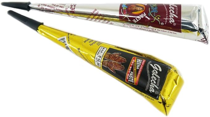 Amazon Co Jp ヘナ タトゥー用 二色セット 一時的な刺青 ブラック オレンジ ヘナ タトゥーペースト 長持ち一週間 チューブタイプ Henna タトゥーペン ビューティー