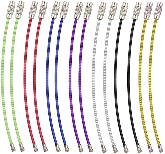 Lntyq 15 Cm Câble Porte Clés Grand Porte-Clés En Acier Inoxydable Porte