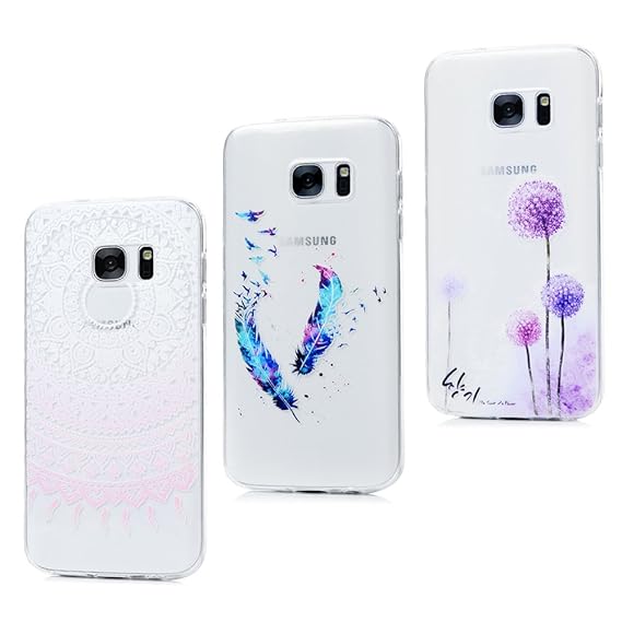 BADALink 3 in 1 Hülle für Samsung Galaxy S7 Zubehör Set Schutzhülle Silikon Hülle TPU Case Schutzhüllen Crystal Case Durchsic