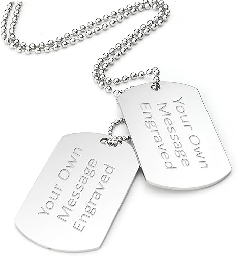mens personalised dog tag necklace