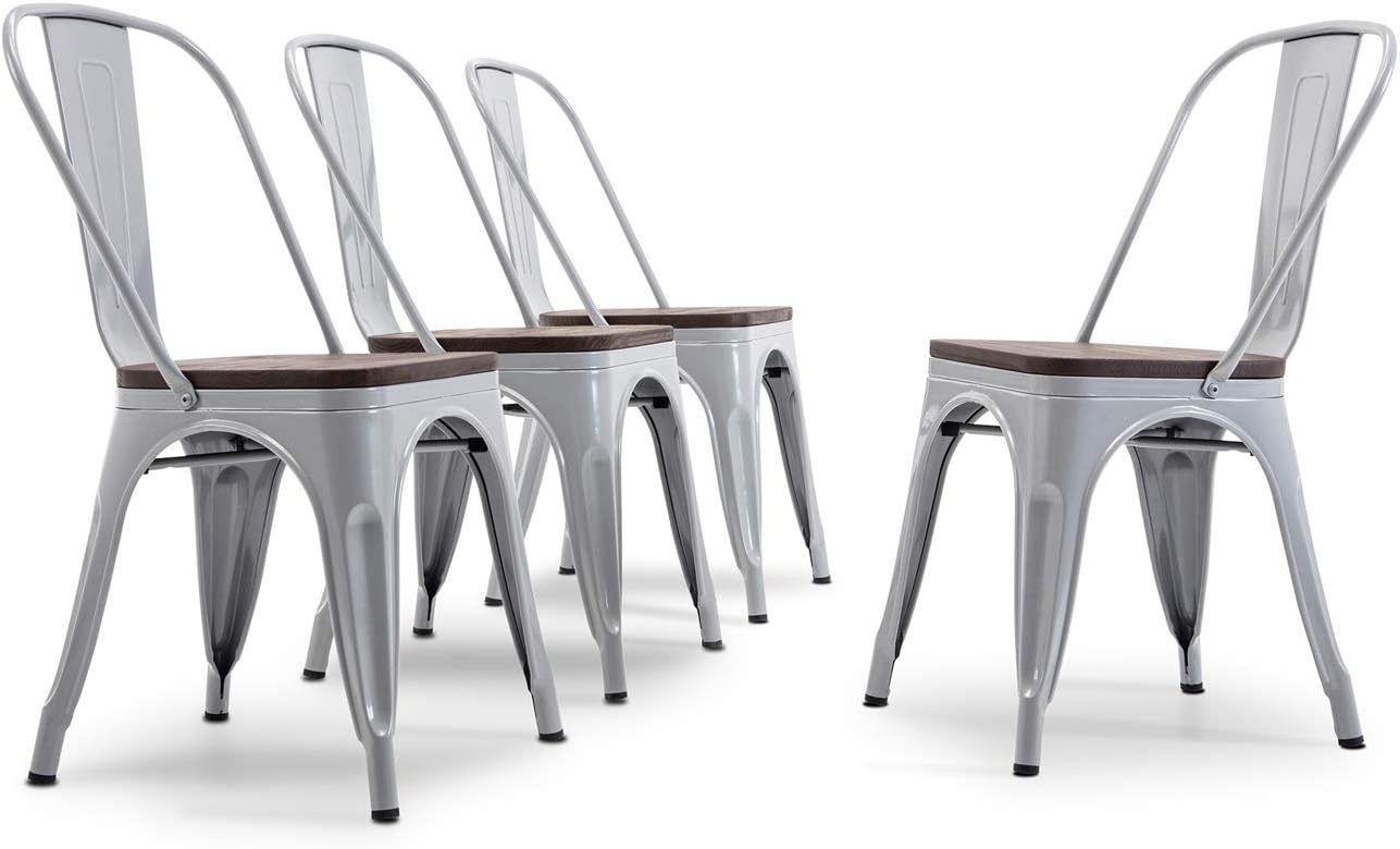 Best Metal Wood Chair Set 4