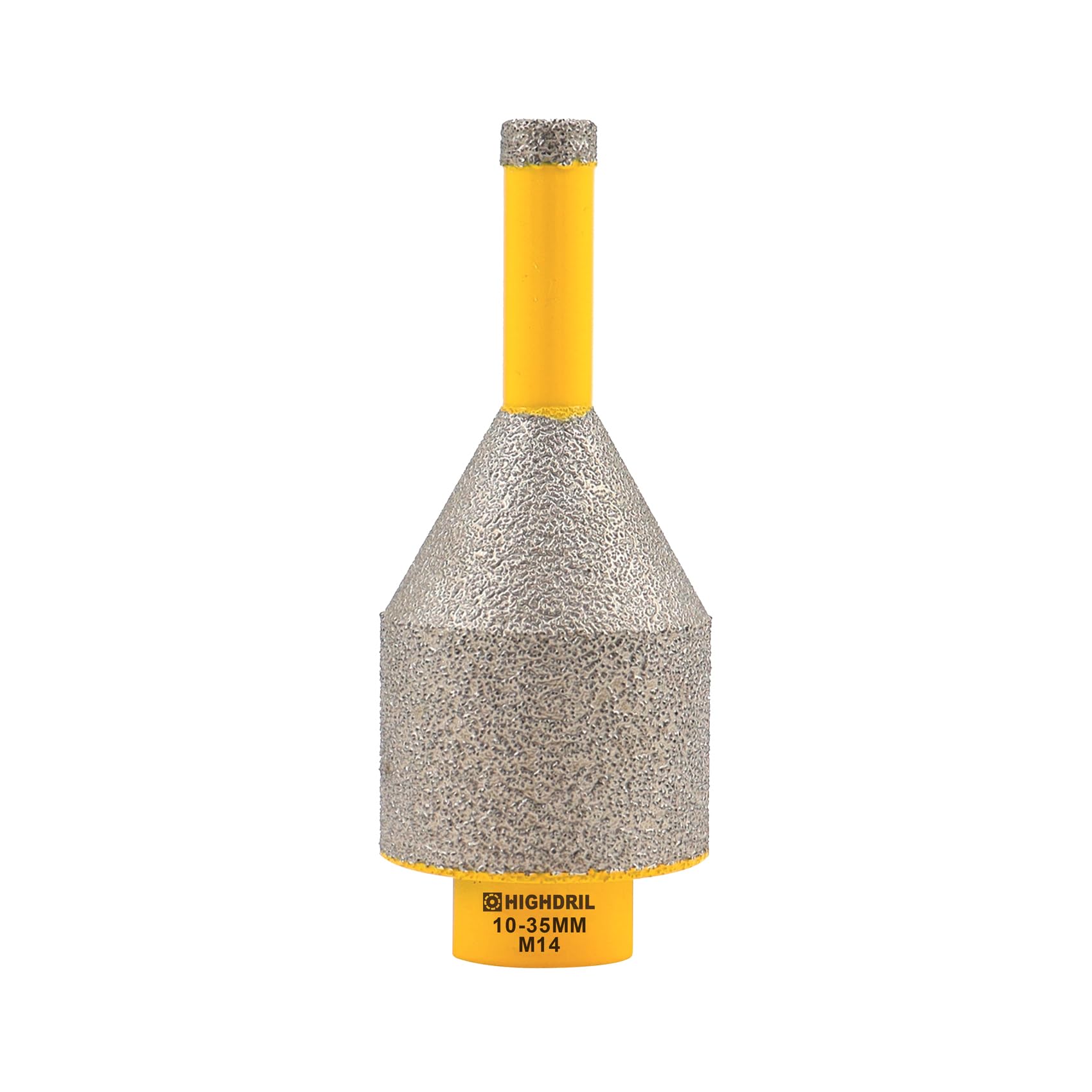 HIGHDRIL Diamond Core Drill Bit - 10-35mm Diamond Finger Milling Bits Diamond Beveling Chamfer Bit for Drilling Enlarging Shaping Holes in Porcelain Tile Ceramic Marble Granite (M14 Thread)