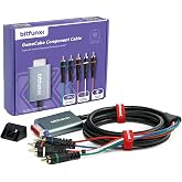 BITFUNX NGC to Component Cable, for Gamecube DOL-001 | Support Video (3RCA) &amp; Audio (2RCA),6ft Fully Shielded Cable,Progressive Scan,Plug&amp;Play,No Delay,No Software,No Extra Power