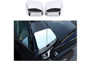 Fgtagtal Side Air Intake Hood Vent Cover Compatible with Hummer H2 2003-2009, ABS Trim Protection Accessories, 2PCS (Bright Silver)