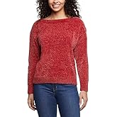 Orvis Women’s Boatneck Chenille Sweater - Soft Textured Knit Cozy Pullover - Midweight-Relaxed Fit