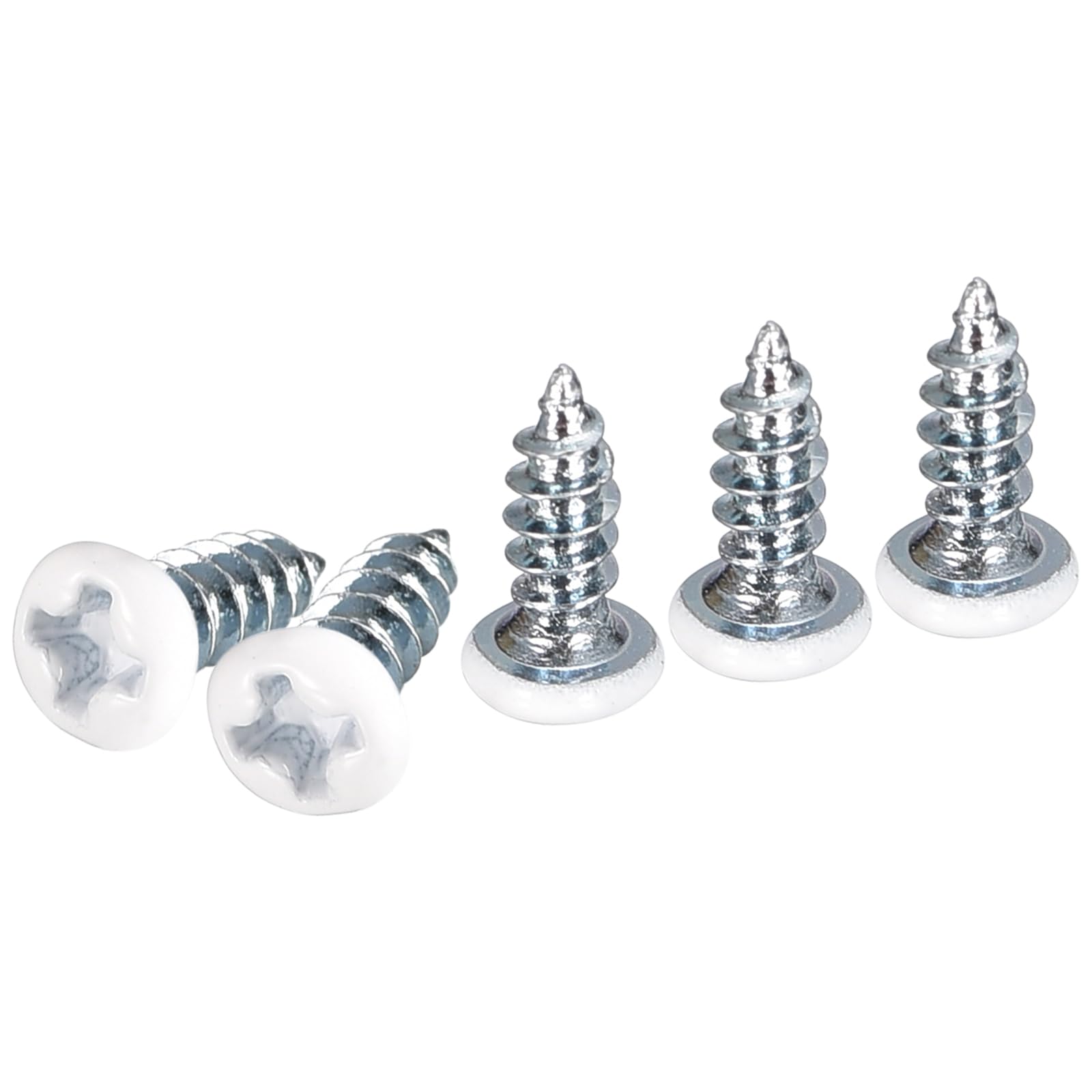 DTGN ST3x8mm White Screws 100Pack - Zinc Plated Carbon Steel Pan Head Phillips Sheet Metal Screw Self-tapping Screw Wood Screws — image 1
