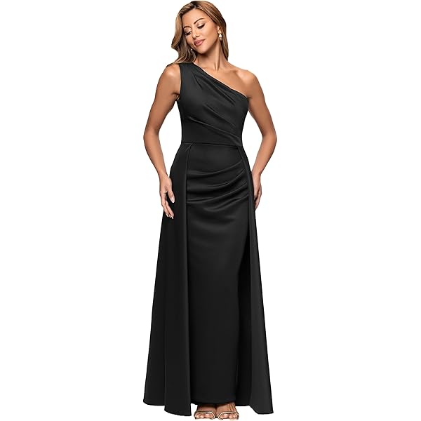 Amazon.com: Xscape Women's Techno Scuba One Shoulder Sleeveless Floor  Length Dress, Black, 4 : Clothing, Shoes & Jewelry