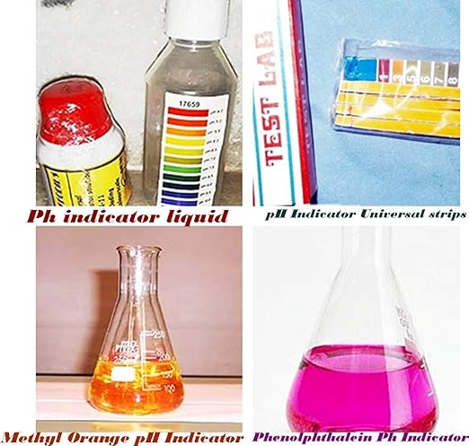 Indicator Combo 4 Types 50 Ml Universal Indicator Solution Colour Chart Ph Indicator Universal Strips Ph 1 14 Including Colour Scale 100 Strips Methyl Orange 50 Ml Phenolphthalein 50 Ml Amazon In Industrial Scientific