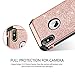 iPhone XS Case iPhone X Case Kickstand GUAGUA Girls Women Glitter Bling Slim Fit Hybrid Hard PC Cover with Shinny Faux Leather Shockproof Protective Cases for iPhone X/XS,Rose Gold