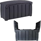 Pluto Packaging Black Extra Large 322L Garden Storage Box Weatherproof Outdoor view 1
