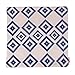 Kingla HomeÂ Cotton Linen Square Decorative Couch Cushion Covers 18x18 Inch Pillowcases Navy Blue Modern Geometry Throw Pillow Covers