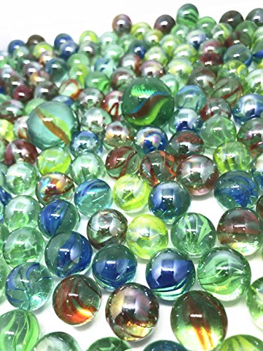 270 Count of Cats Eyes Glass Marble , Cat's Eyes Marbles 5/8" in Bulk , Shooters Sling Shot Ammo , Assorted Colors