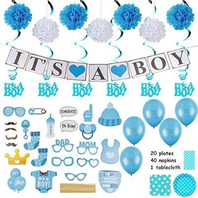 Amazon Com Baby Shower Decorations For A Boy Over 100 Pieces In