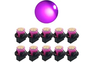 GLOFE T10 194 168 Dash Instrument White LED Light Bulbs Bright Panel Gauge Cluster Dashboard LED Light Bulbs 10Pcs/Set (Purple/pink)
