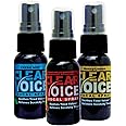 Clear Voice Oral Throat Spray Moisturizer Relief Vocal Booster Treatment Secret – Honey Lemon Flavor, Fresh Mint and Strawberry Lemonade - 1 Fl Oz, 3 Pack