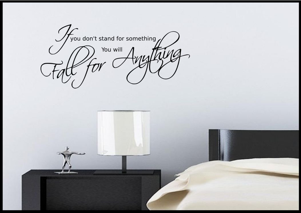 Fall For Anything Quote Wall Sticker Bedroom Room Decal Mural Transfer Stencil WSD464