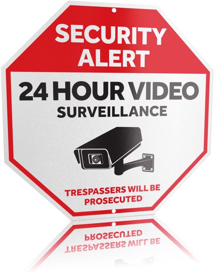 Camera Sign w/Reflective & UV Waterproof Rust Free Coating – Warning Security Sign
