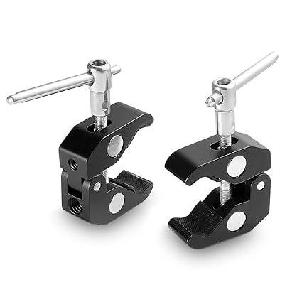 SMALLRIG Super Clamp (2 Stücke) mit 1/4 und 3/8 Gewinde für DJI Ronin, Kamera Monitor, LED Light - 2058