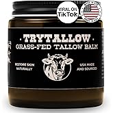 TryTallow OG Balm – 4oz Grass-Fed Tallow Balm for Face, Hands & Body – Handmade in NJ – No Plastic – Small Batch Moisturizer for Dry Skin, Fine Lines, Blemishes – Honey, Beeswax & Frankincense