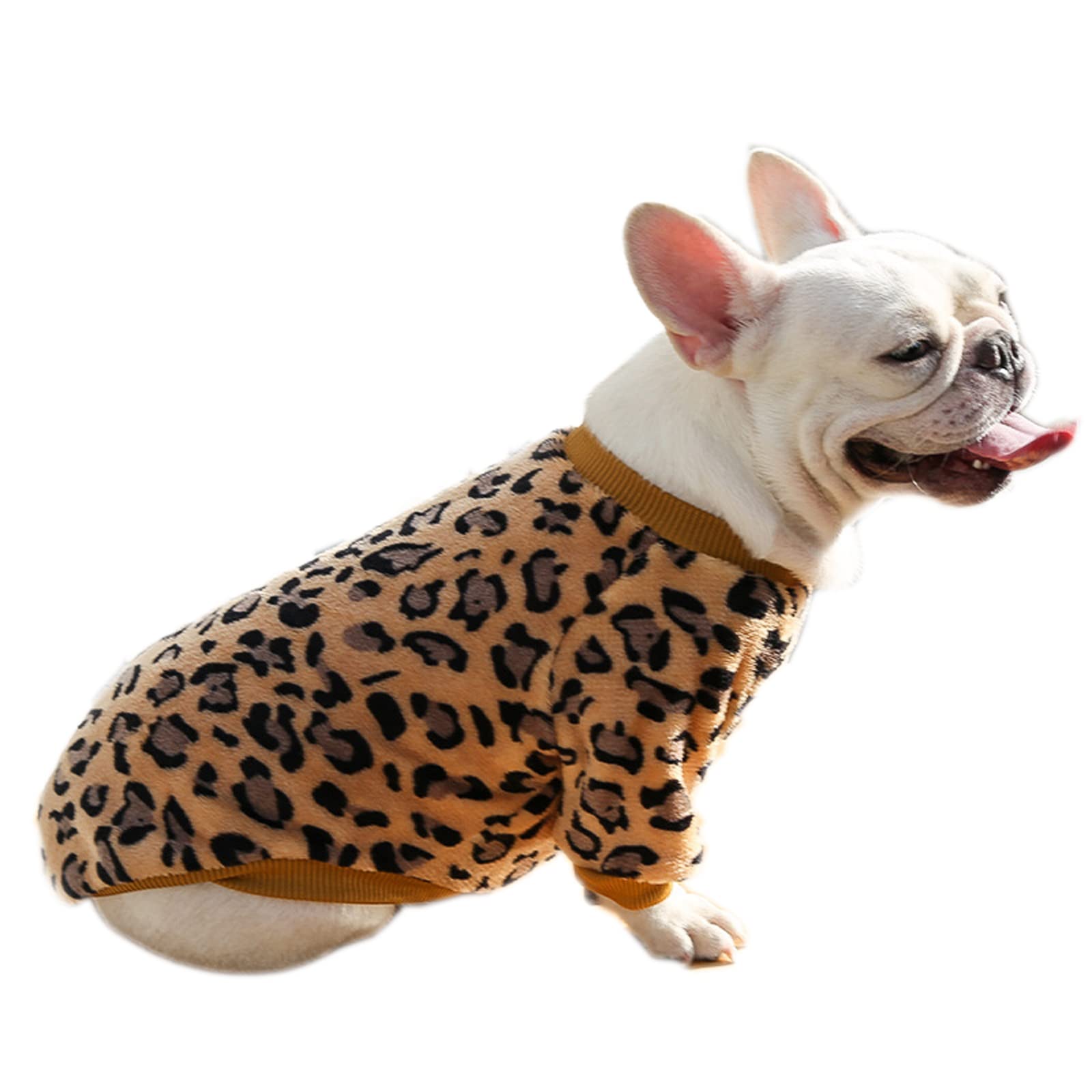 MeiAOBest Dog Warm Clothes,Pet Outfit Coat Cartoon Soft Coral Fleece Warm Winter Kitty Clothes Costume Apparel for Puppy Cats Small Medium Dogs (XX-Large, Brown)