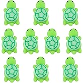 WEWAYSMILE 10 Pcs 3D Silicone Focal Beads for Pens Cute Animal Silicone Focal Beads for DIY Keychains Bracelet Necklace Pens Lanyard Making(Turtle)