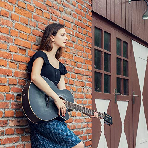 Acoustic Guitar WINZZ 40 Inches Cutaway Guitar Beginner Starter Bundle with Padded Bag, Stand, Tuner, Pickup, Strap, Picks