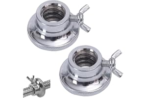 SquEqu 2 Pack Dumbbell Collars Spin Locking Nut with Safety Lock Screw Clamps for 1'' Standard Threaded Dumbbell Handles Weight Bar Hand Weight Set Barbell Adjustable Dumbbells Weight Set