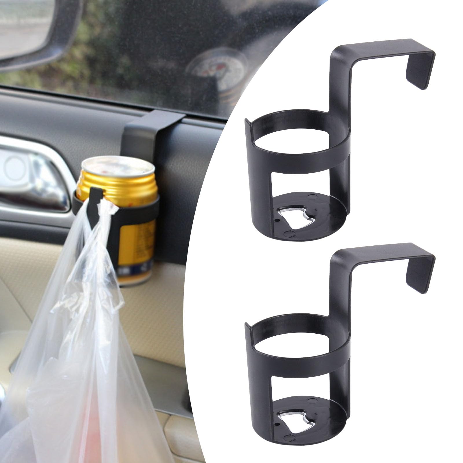 Photo 1 of ***Only One*** ZBGUN 2 PCS Car Cup Holder, Waterproof Durable Portable Vehicle Cup Mount Replacements, Universal Automotive Cup Storage Accessories for Treadmill Refrigerator (Black #5.11In x 2.55In x 4.52In)
