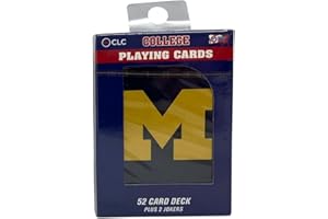 Pro Specialties Group NCAA Playing Cards Classic Playing Cards, Team Colors, One Size… (Michigan Wolverines)