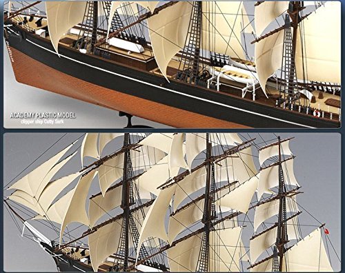 1/150 Academy Cutty Sark Clipper Ship Plastic Model Kit 14403 + SuperDaddy Highlighter (Gift) - Thumbnail 2