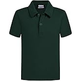 QBK Toddler to Youth Boys' School Uniform Pique Polo Kids Short Sleeve Collared Golf Shirt