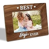 Gigi Gift, Mother's Day Gift for Gigi Grandma Mom, Best Gigi Ever Photo Frame, Holds 4 x 6 Inch Photo, Farmhouse Wooden Picture Frame Gift, Birthday Christmas Gift for Gigi, Family Home Decor
