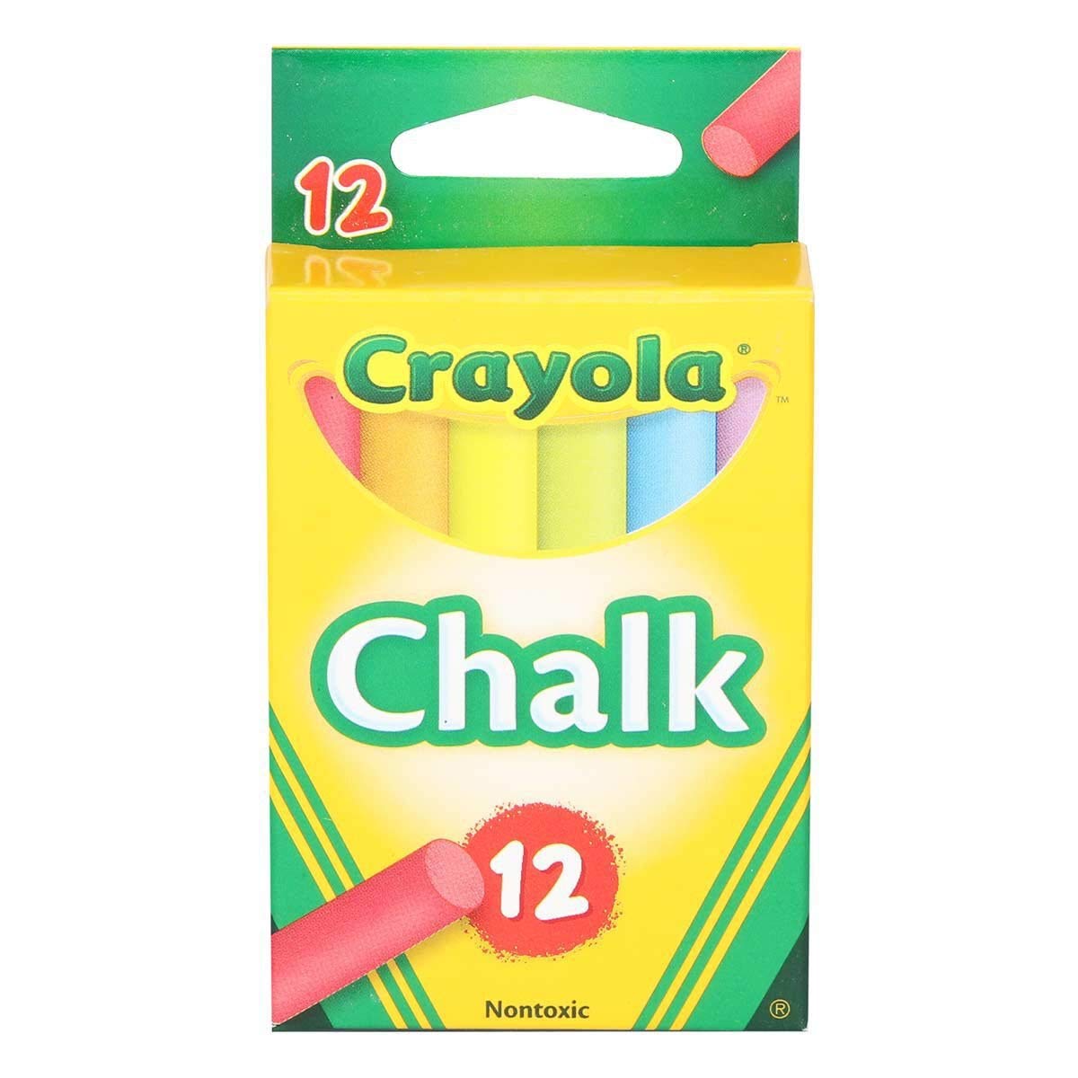 Photo 1 of Crayola Colored Low Dust Chalk, 12Ct