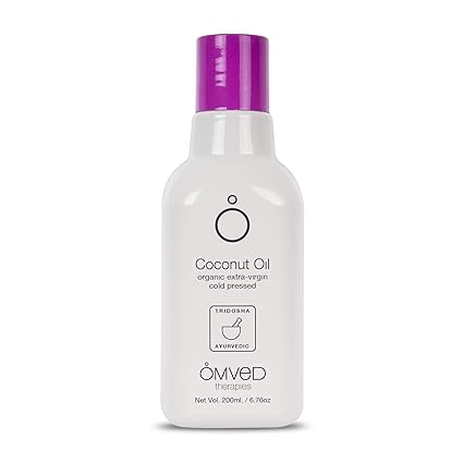 Omved Organic Extra Virgin Coconut Oil -Cold Pressed, Therapeutic Grade, 200ml (BPA Free PET Bottle)