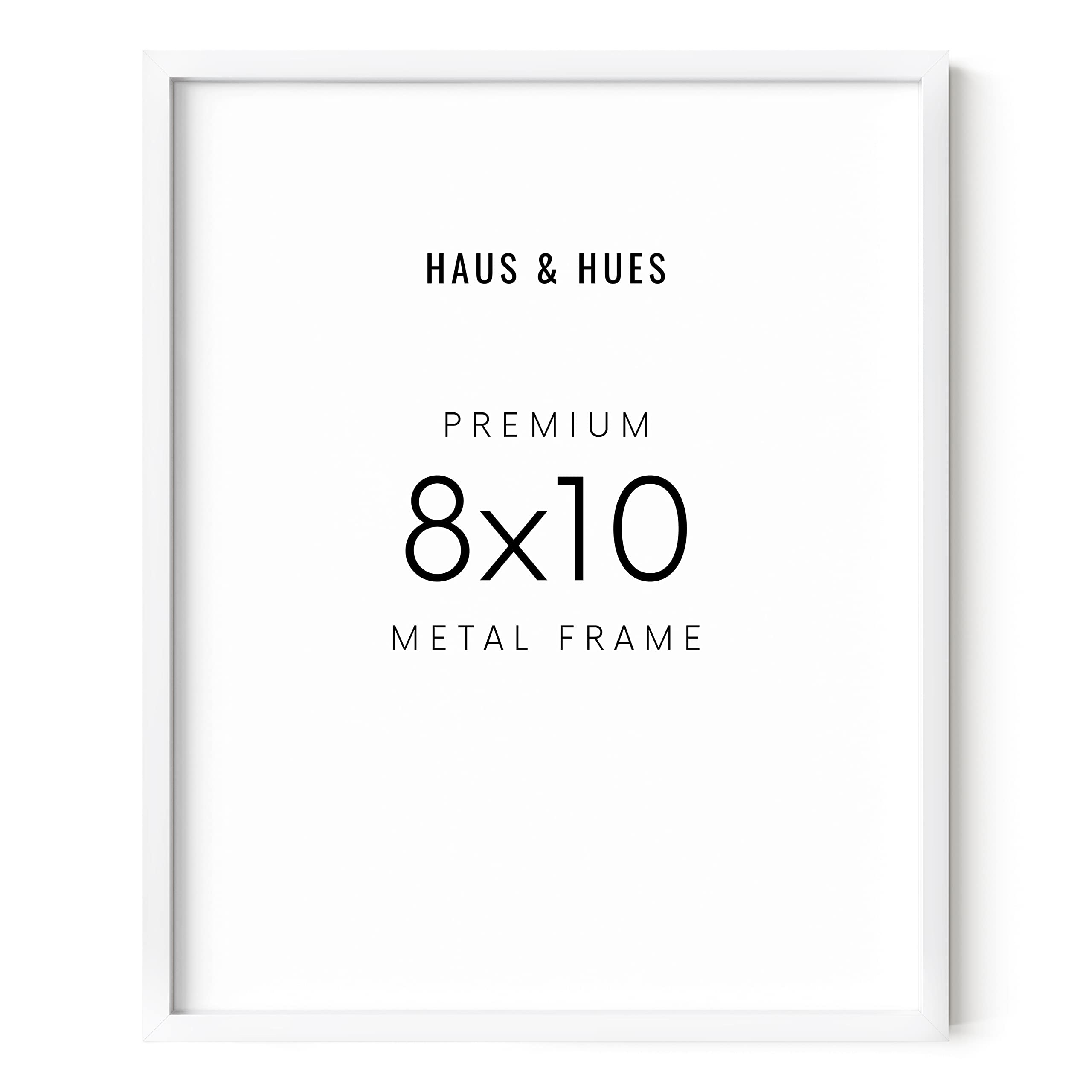 HAUS AND HUES 8x10 White Picture Frame - 8x10 White Frame, White 8x10 Frame, 8x10 Frame White, 8x10 Picture Frame White Frame 8x10, 8x10 Poster Frame Picture Frame 8x10 Set 1 (White Aluminum Frame) — image 1