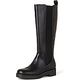 Amazon Essentials Women's Tall Gusset Boot with Square Toe and Chunky Heel