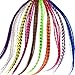Professional Salon Feather Hair Extension Multi Color Mixed 50 Micro Beads & Plier hook Kits-24 Pcs