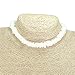 Puka Shell Necklace, Tuscom Women White Conch Clam Chips Puka Shell Necklace Handmade Seashell Collar Neckalce Hawaii Wakiki Beach Choker Necklace for Women Men Girls Boys Jewelry (14