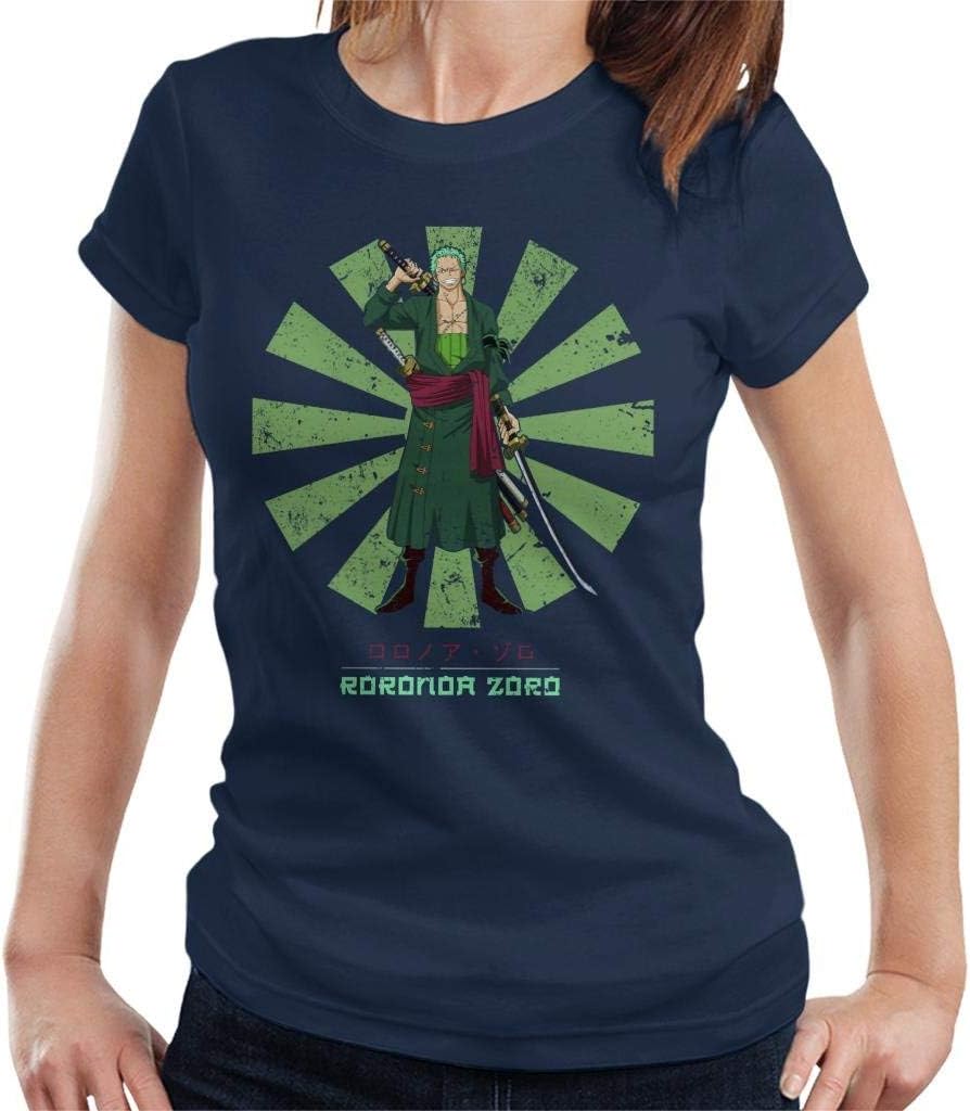 SHGNKSG One Piece Roronoa Zoro Retro Japanese Women's T-Shirt