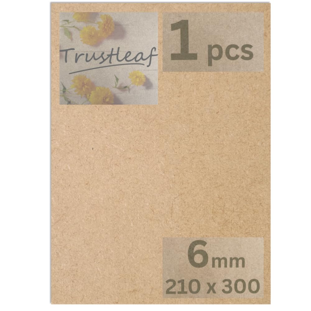 Trustleaf 6MM Sheets of MEDITE Premier MDF 210mm x 300mm, A4 Approx. Pack of 1