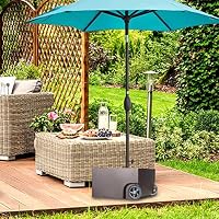 Amazon Com Abba Patio Umbrella Base Heavy Duty Steel Patio Outdoor Umbrella Base Stand Weight With Two Wheels Steel Planter 17 7l X 17 7w X 10 2h Inch Garden Outdoor