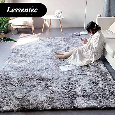 Area Rugs Home Kitchen Purple White 120 160cm Leesentec Area Rugs Soft Living Room Carpets Anti Slip Fluffy Bedroom Rug Shaggy Floor Mats Large For Hallway Bedroom