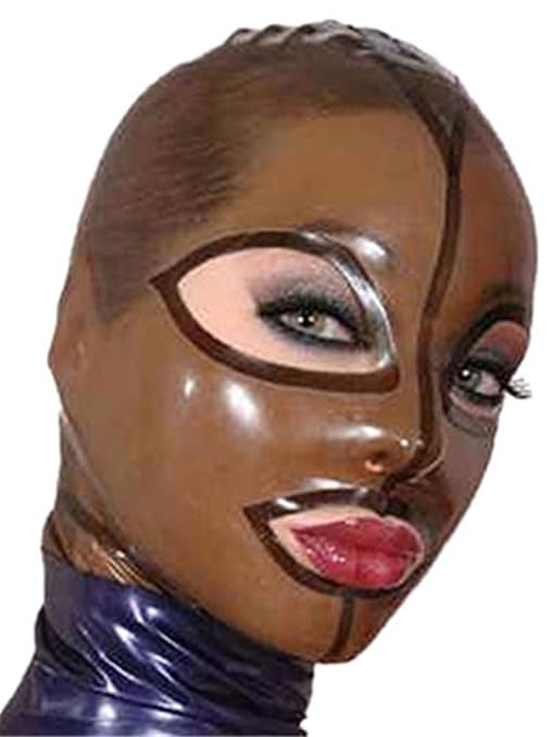 OnundOn BDSM Bondage Latex Kopfmaske Hood Maske Fetish Kostüme Erotik Restrictions Cosplay Tube